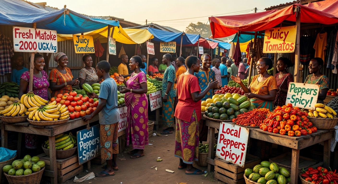 Vibrant Ugandan Market